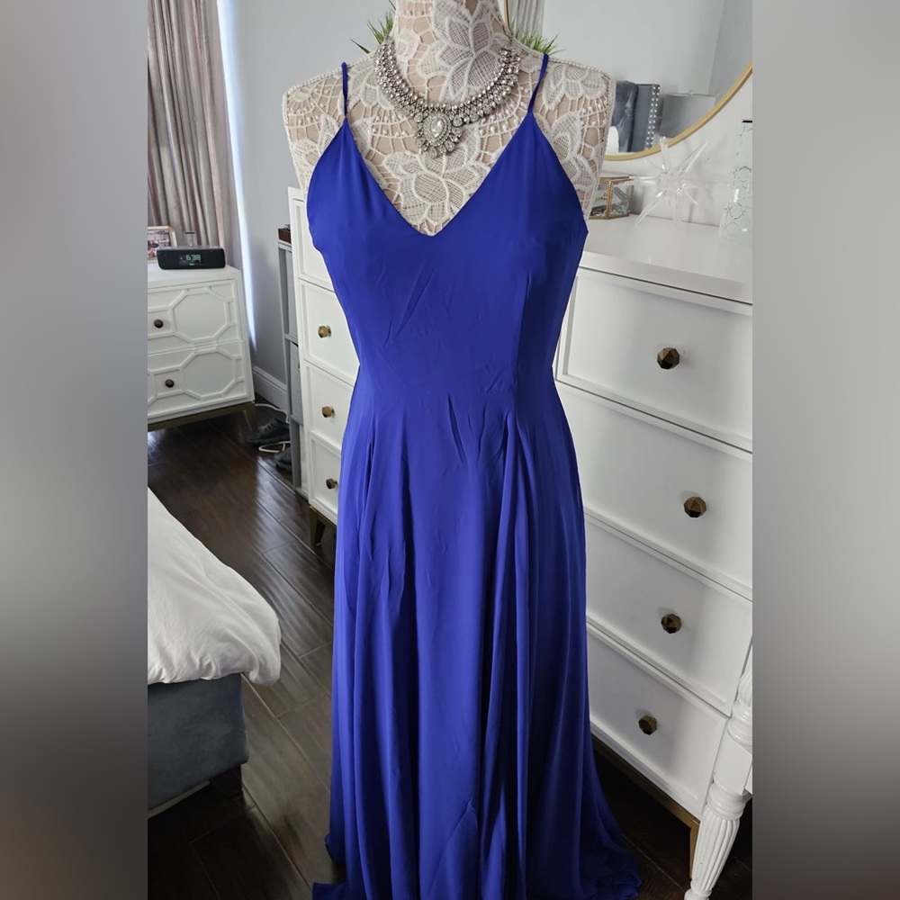 Yumi Kim Blue A-line Maxi Dress for Wedding Guest